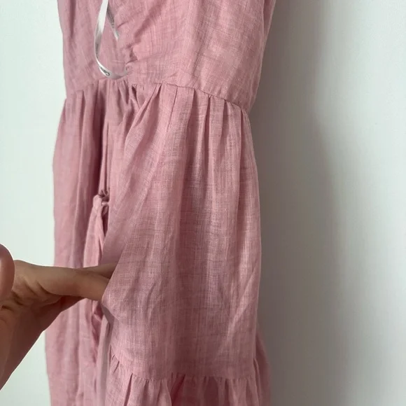 Elegant Pink Strappy Dress - Picture 3 of 6